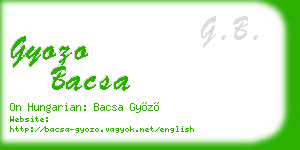 gyozo bacsa business card
