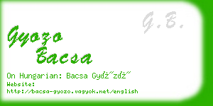 gyozo bacsa business card